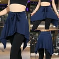 thumbnail image 3 of Aellinatey Women Yoga Self Tie Cover Up Skirt Athletic Hip Scarf Asymmetrical Wrap Skirts, 3 of 20