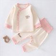 thumbnail image 2 of masbird Toddler Girls Boys Pajama Sets Long Sleeve Top with Pants Cotton Soft Sleepwear 2 Piece Pjs Set 6-12 Months 12-24 Months 2t 3t 4t 5t 6t 7t 8t 9t Children(Pink,18-24 M), 2 of 8
