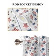 thumbnail image 6 of Independence Day Living Room Curtains 2 Panel, 4th of July Red Blue Stripes Star Leaves Cafe Window Treatment, Extra Long Farmhouse Bedroom Bathroom Kitchen Curtains Drapes 104"x72", 6 of 6