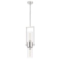 thumbnail image 1 of Benzara BM241872 Pendant with Cylindrical Rotatable Glass Shade, Chrome, 1 of 1