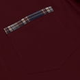 thumbnail image 6 of Men's Short Sleeve Button Down Shirt Casual Top with Pocket Lapel Collar Loose Fit Breathable Cotton for Business Office Work Travel Outfits | AESTIVO,Wine 2XL, 6 of 8