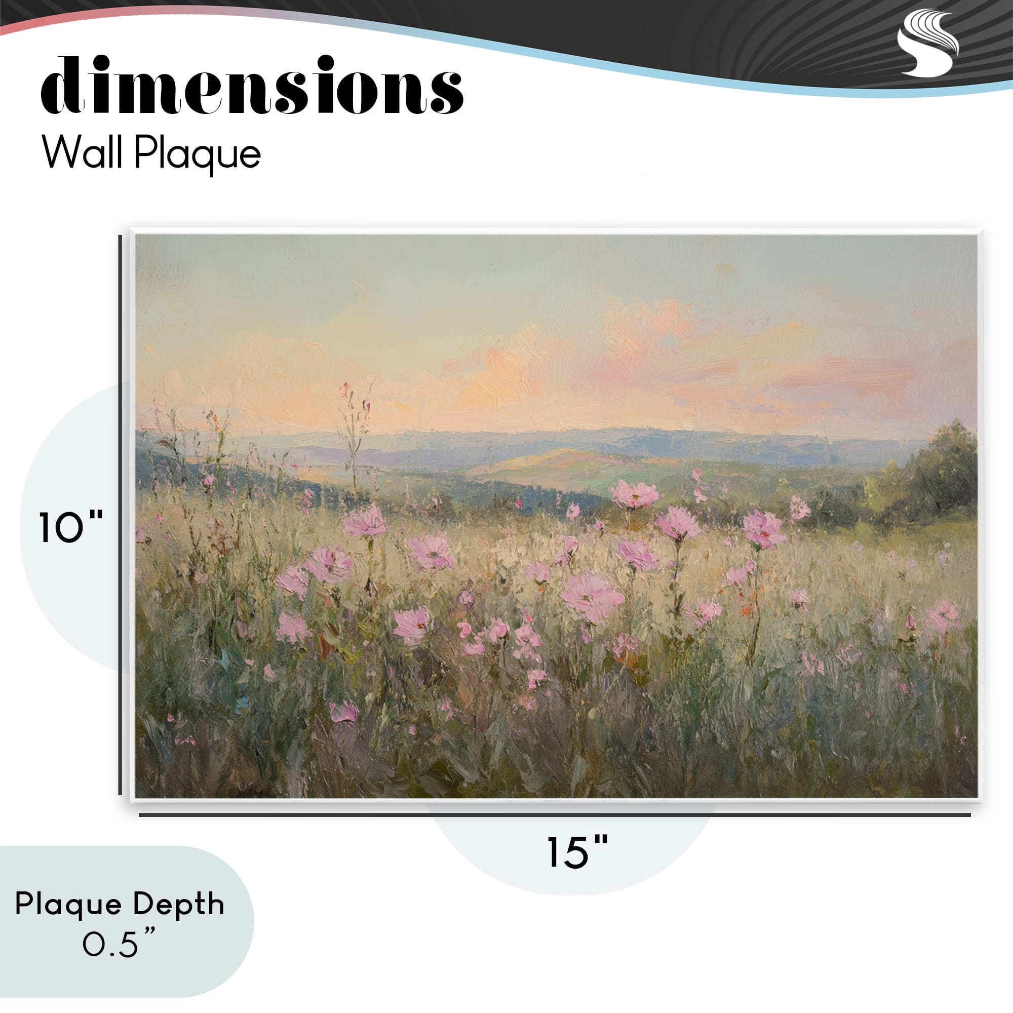 Stupell Industries Tranquil Meadow At Dawn Wall Plaque Art, design by Petal Prints Design