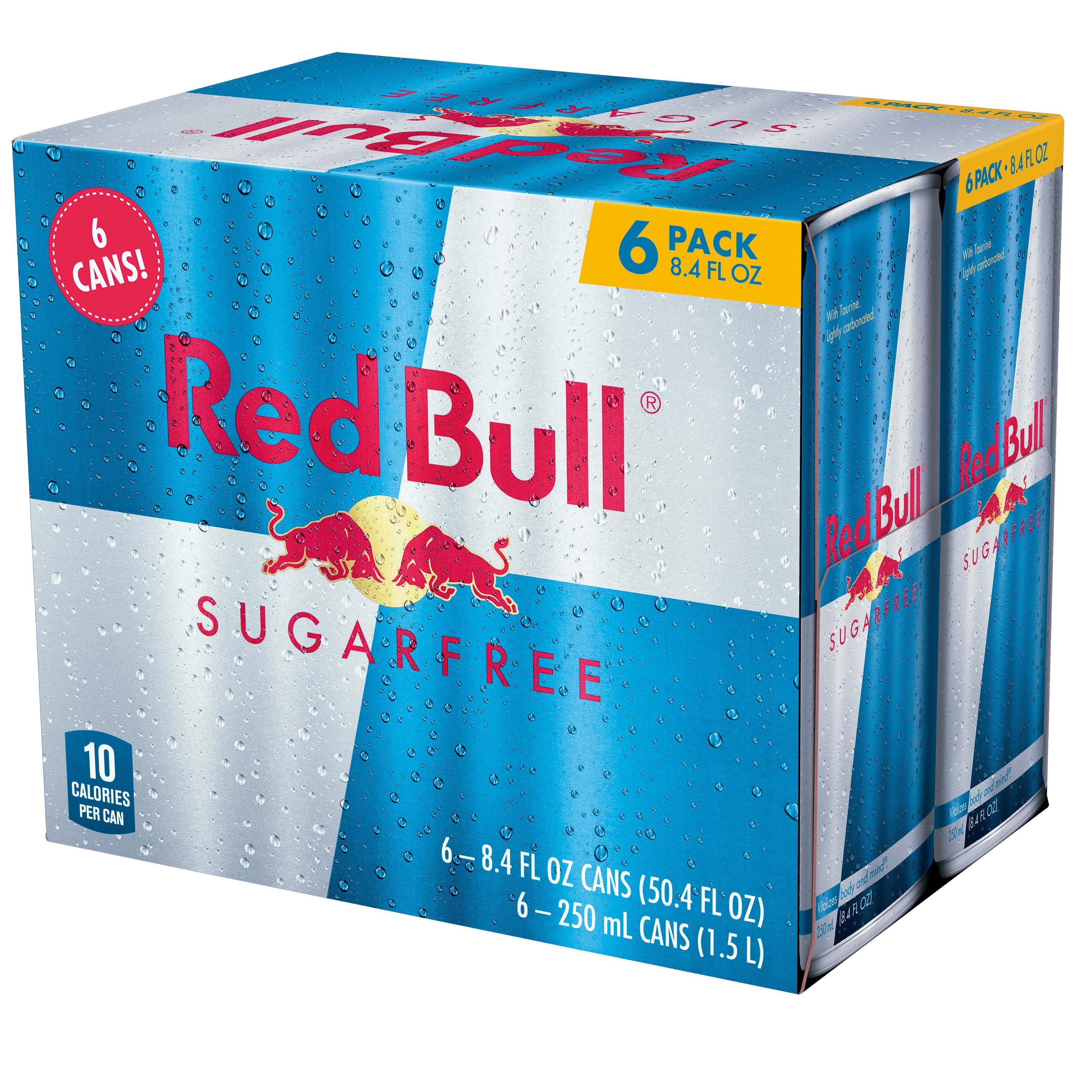 Red Bull Energy Drink, Free, 8.4 Fl Oz (6 pack)