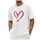 thumbnail image 1 of Tops para hombre, blusas y camisas de cuello redondo y manga corta para hombre. Camiseta/camisa informal de cuello redondo y manga corta con estampado de corazones para hombre. Tops de poliéster para, 1 of 4