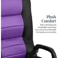 thumbnail image 5 of PRZL Swivel Gaming Chair 360 Degree Multipurpose Floor Chair Rocker for TV, Reading, Playing Video Games w/Lumbar Support, Armrest Handles, Adjustable Foldable Backrest - Black/Purple, 5 of 16