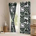 thumbnail image 3 of Rustic Cabin Lodge Curtains, Bear Deer Blackout Curtains, Country Forest Hunting Wild Animal Curtains & Drapes Retro Plaid Patchwork Window Curtains Farmhouse Decoration, 42"Wx63"L 2 Panels, 3 of 5
