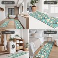 thumbnail image 5 of Beige Mushroom Sketch Teal Pattern Kitchen Rugs Sets Of 3,Kitchen Runner Rugs Non Skid Washable,Decorative Kitchen Floor Mats for Kitchen,Sink,Laundry,17"x30"+ 17"x47" + 17"x59", 5 of 6