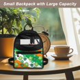 thumbnail image 5 of Eheartsgir Shamrock Print Travel Backpack Purse Zipper Closure Casual Daypack for Daily Outing, Polyester Adjustable Strap Mini Backpack, 5 of 8