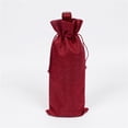 thumbnail image 2 of Shisuyan 2 Pcs Housse de Bouteille de Vin Rouge Emballage de Vin Réutilisable Emballage de Bouteille Sac-Cadeau (Rouge Vin Profond et Bleu Foncé), 2 of 8
