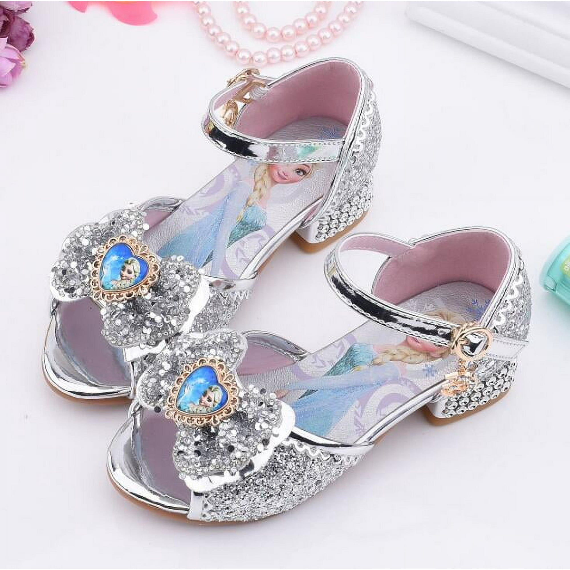 RWJDXD Summer Disney Girls Sandals Frozen Elsa Princess Shoes