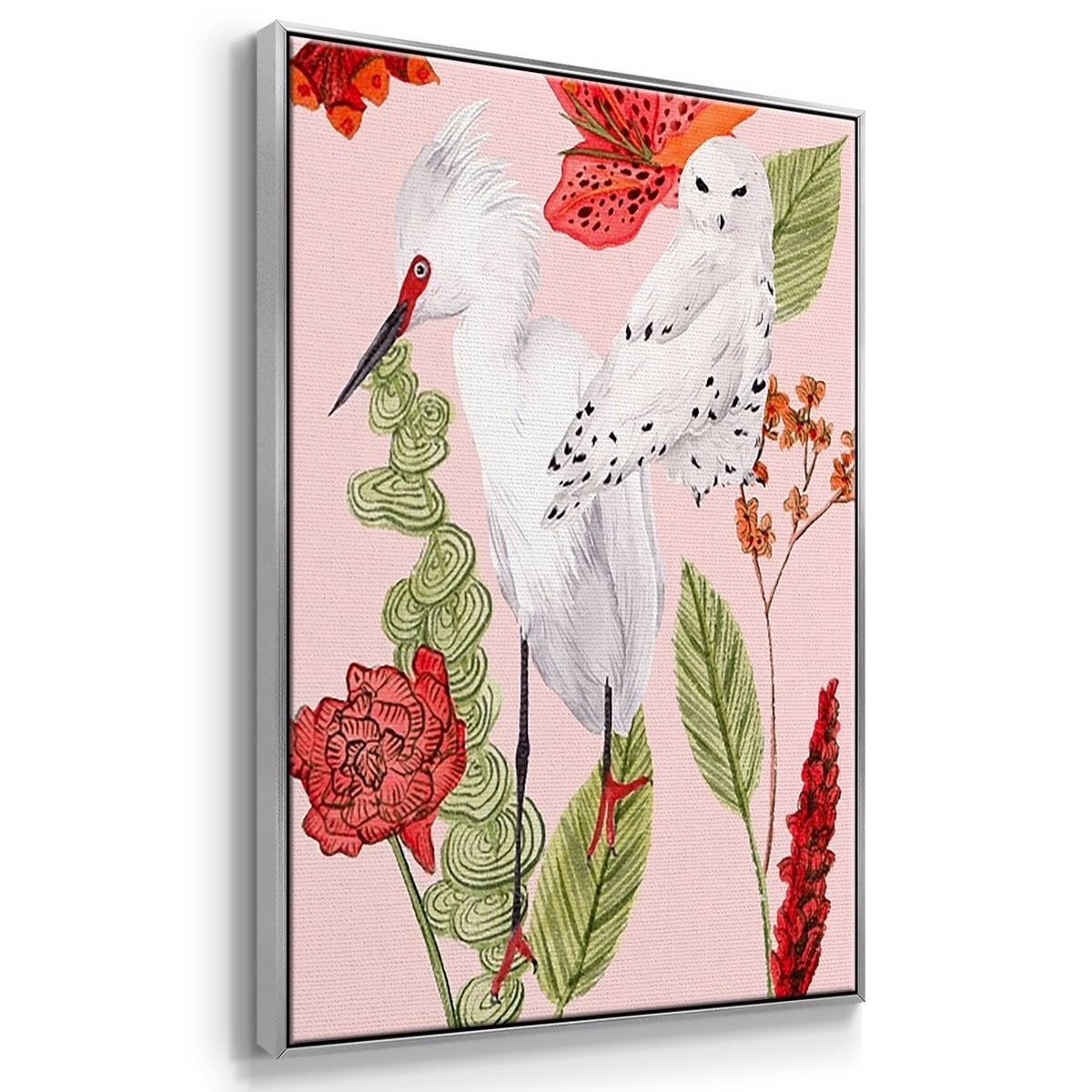 Birds in Motion I - Framed Premium Gallery Wrapped Canvas L Frame 3 Piece Set - Ready to Hang