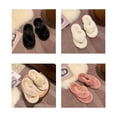 thumbnail image 4 of Pantuflas Peludas De Color Sólido Para Mujer De Otoño E Invierno, Pantuflas De Algodón Cruzadas Planas Antideslizantes Y Resistentes Al Desgaste Guardurnaity AP007253-12, 4 of 6