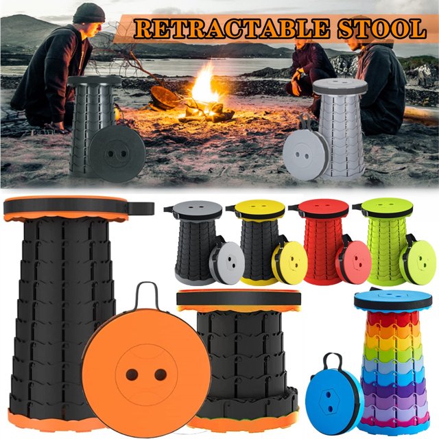 Retractable Stool Portable Camping Foldable Chair Seat, for Outdoor Beach Chairs Camping Fishing Stool