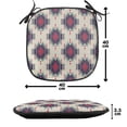 thumbnail image 4 of Colorful Chair Seating Cushion Set of 12, Colorful Prehistoric Folkloric Motif Ornate First Nation, Seat Pads for Office with Anti-slip Backing, 16"x16", Multicolor, by Ambesonne, 4 of 7