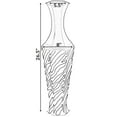 thumbnail image 4 of 26" White striped and brown Metal Floor Vase Centerpiece Home Decor for Dried Flower and Artificial Floral Arrangements,, 4 of 7