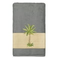 thumbnail image 3 of Authentic Hotel and Spa  Turkish Cotton Palm Tree Embroidered Charcoal Grey 3-piece Towel Set, 3 of 4