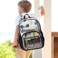 thumbnail image 7 of PVC Transparent Backpacks Clear Backpack for Travel and Outings Watercolor Blue Butterfly, 7 of 7