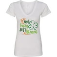 thumbnail image 3 of Inktastic St. Patrick's Day Not Lucky Just Blessed with Clover Women's V-Neck T-Shirt, 3 of 5