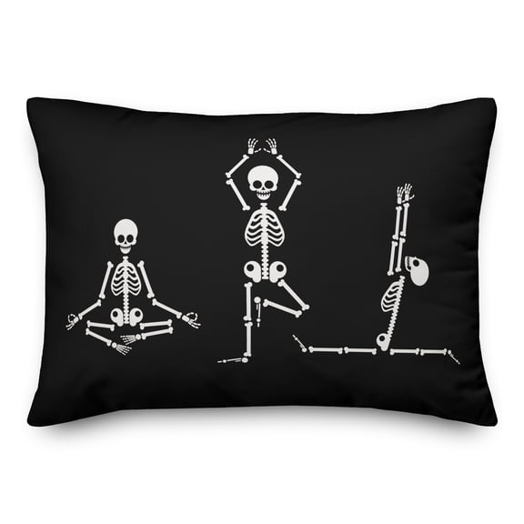 Creative Products Yoga Skeletons 14x20 Spun Poly Pillow