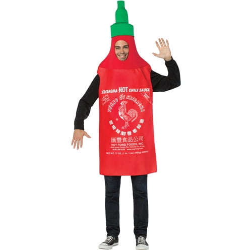 Rasta Imposta Sriracha Hot Sauce Halloween Funny Costumes, Adult, Unisex, Red