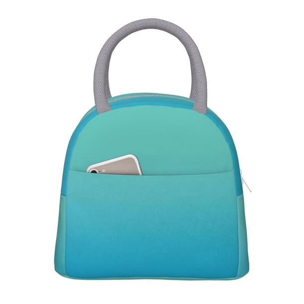 Balery Teal Turquoise Bolsa de Almuerzo para Mujeres, Caja de Almuerzo, Bolsa de Almuerzo Pequeña Impermeable, Tote de Almuerzo Reutilizable con Gran Capacidad