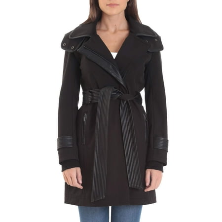 Bagatelle Women's Softshell Coat with Belted Detail