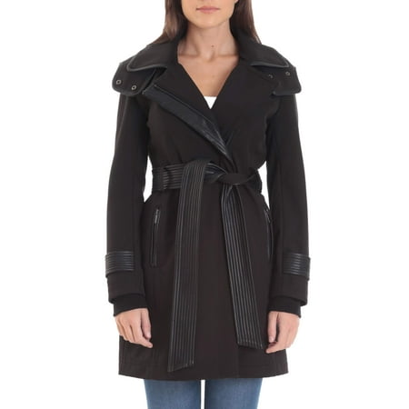 Bagatelle Women's Softshell Coat with Belted Detail