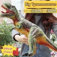 thumbnail image 2 of Juguetes de modelo de dinosaurio grande, gran tiranosaurio rex, braquiosaurio, Jurass Park, marionetas suaves, tiburón, dinosaurio, mundos, juguete para niños, 2 of 5