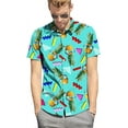 thumbnail image 2 of Fanient mens Hawaiian shirt summer 3D print casual short sleeve button down graphic Aloha dress shirts, 2 of 11
