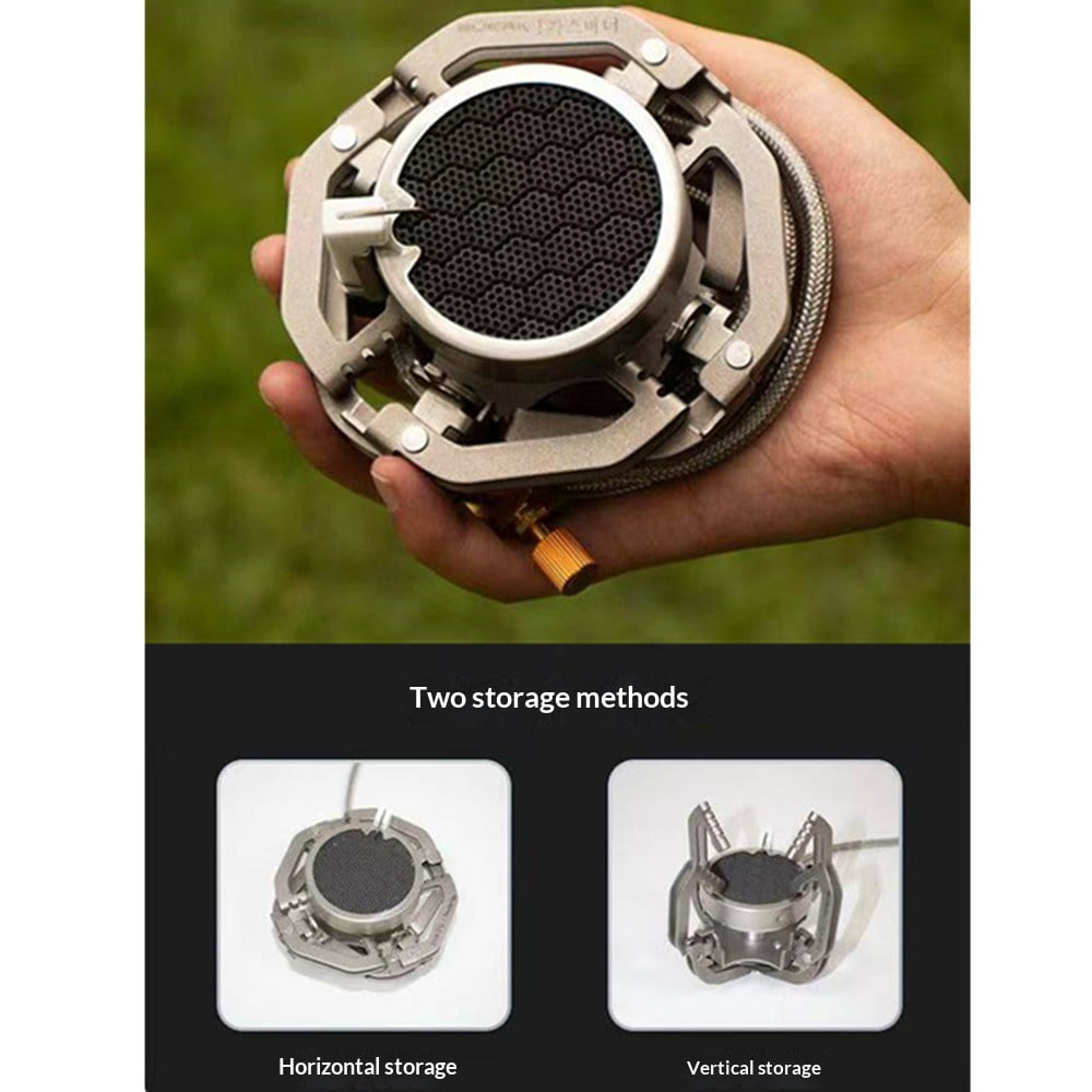 Miren 3800W Propane Camping Stove, Foldable Infrared Gas Burner with Adjustable Flame Control, Windproof Portable Outdoor Stove for Camping, Hiking & Backpacking