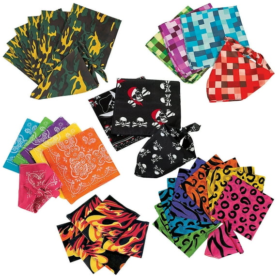 Bulk 72 Pieces Colorful Bandana Assortment
