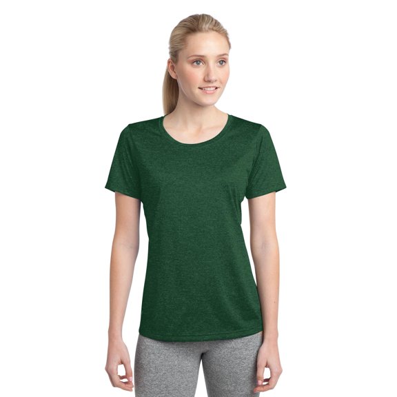 Sport-Tek Scoop Neck Tee (LST360) Forest Green Heather, M