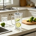 thumbnail image 6 of Glass Water Cup with Handle and Lid | Reusable Glass Straw | 250ml Beverage Cup for Hot and Cold Drinks | Insulated Drinking Glass for Home, Office, and Dorm Use, 6 of 7