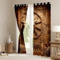 thumbnail image 3 of Castle Fairy Teens Adults Bull Skull Black Out Curtains,Lodge Cabin Cottage Curtains Pack of 2 (42x63 Each),Western Cowboy Bedroom Curtains,Super Cozy Room Decor, 3 of 6