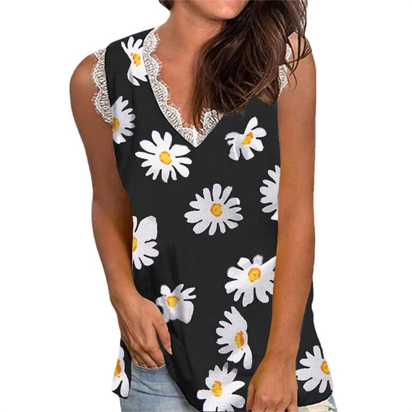 Qarigey Chaleco de mujer Sexy suelta Tanktop boda fiesta playa vacaciones verano Top Oficina transpirable cómodo ropa tipo 5 4XL Type2 NO2