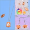 thumbnail image 5 of 24pcs Mixed Imitation Food Charms Resin Loaf Bread Baking Baguette Cake Croissant Waffle Egg Tart Dangle Pendants Ornament for DIY Necklace Keychain Jewelry Making, 5 of 7