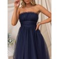 thumbnail image 3 of GXFC Women Wedding Dresses Strapless Tulle Midi Cocktail Dress for Guest, 3 of 7