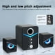 thumbnail image 4 of Conjunto de altavoces para hogar SADA D-221 3 en 1 Altavoces de computadora PC con cable de 3.5 mm, caja de sonido alimentada por USB, lámpara de ambiente para escritorio, portátil, notebook, tablet, 4 of 6
