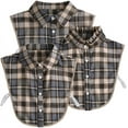 thumbnail image 3 of Camicover  Plaid Dickey Collar Detachable Half Shirt Blouse Collar Fake False Collar for Women Girl, 3 of 9