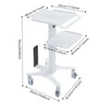 thumbnail image 2 of TFCFL 3 Tier Adjustable Rolling Computer Cart Mobile PC Stand Desk Workstation Storage Cart, 2 of 17