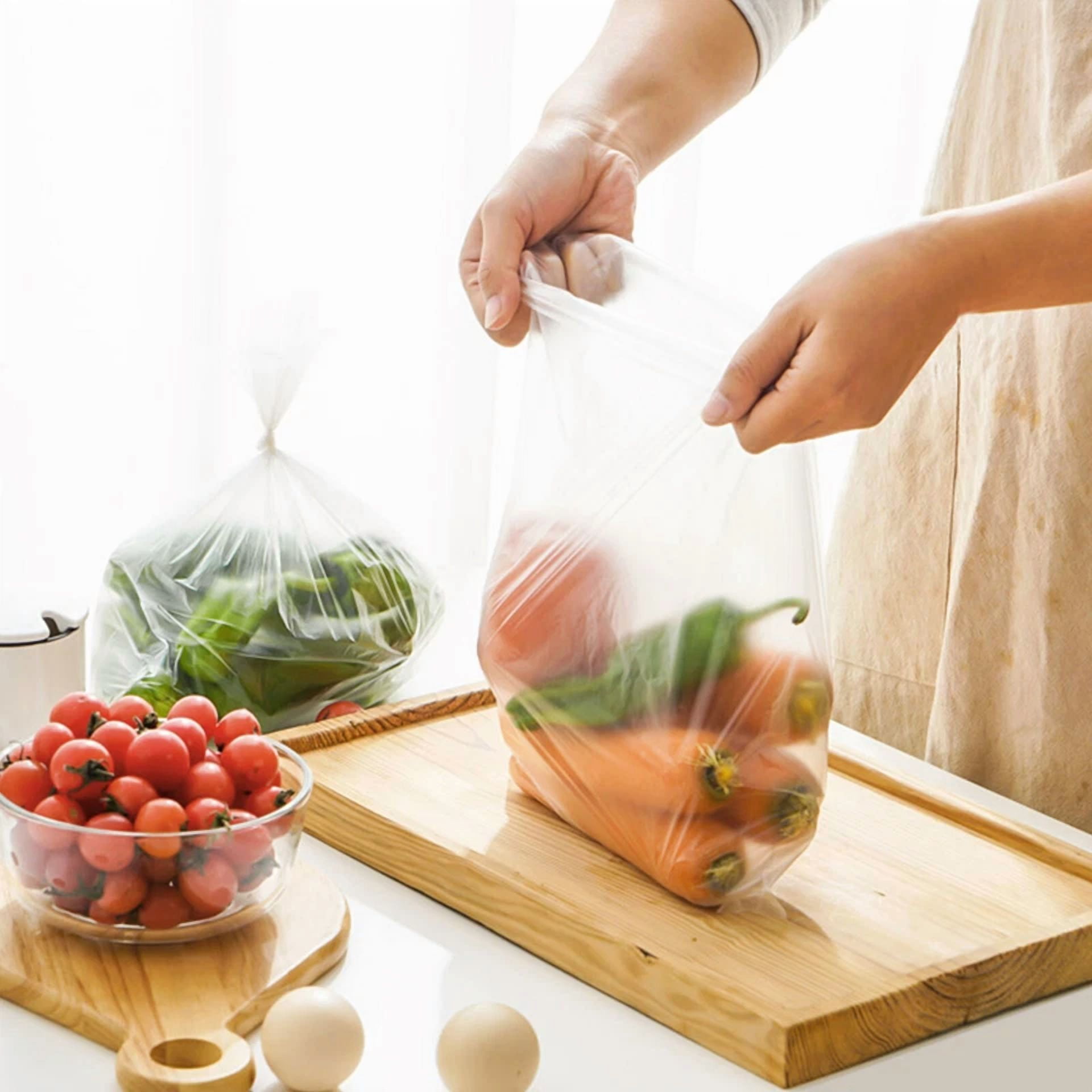 CIRCLE- 12 X 16 Plastic Clear Produce Bag 6Mil Thicken Food Storage Bag 400 Bags/Roll