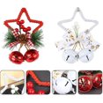 thumbnail image 2 of Colgante de campanas de Navidad, colgante de estrella para árbol de Navidad, decoración de armario (rojo + blanco, 2 uds.), 2 of 5