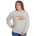 thumbnail image 3 of Too Lazy Ironic Halloween Costume Unisex Plus Fleece Graphic Sweatshirt Brisco Brands 4X, 3 of 5