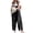 Black, variant on Women Loose Adjustable Strap Denim Bib Overall Jeans Black Distressed Wide Leg Baggy Overalls Jumpsuit