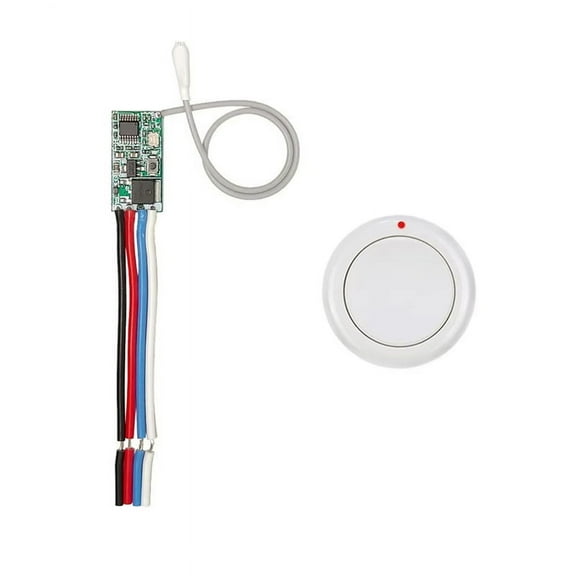 433MHz Remote Control Switch, Wireless Mini Relay for DC 3.6V-24V Devices White