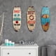 thumbnail image 5 of Decoración de pared de tabla de surf de 3 uds, tablas de Surf de 17,6 "x 6,2" para decoración, decoración temática de playa, cartel de pared de tabla de surf de madera para sala de estar, 5 of 5