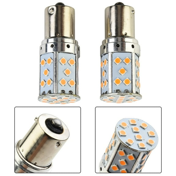 2X Error Free No Hyper Flash Amber Bau15s 7507 PY21W LED Turn Signal Light Bulb