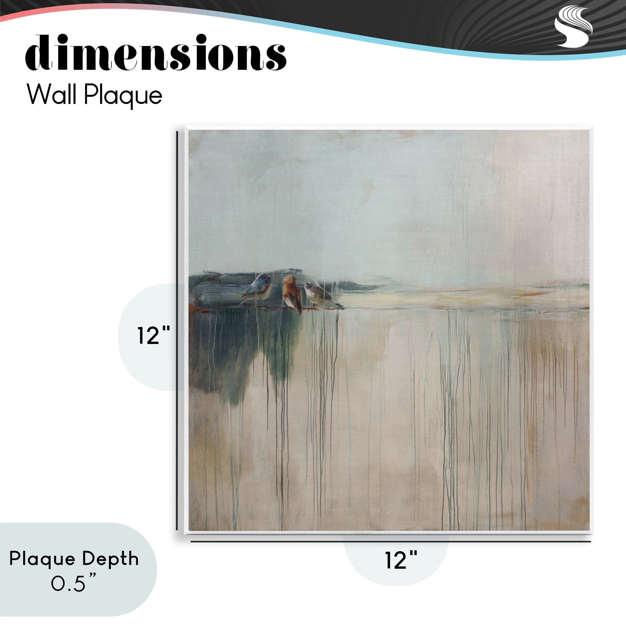 Stupell Industries Drips And Feathers Abstract Wall Plaque Art, design by Svetlana Aleynikova
