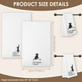 thumbnail image 2 of Tzdxfgl 2 Piece Cat Printed Cotton Kitchen Towel Set, Absorbent Waffle Dishcloths, 16" x 24", White, 2 of 10