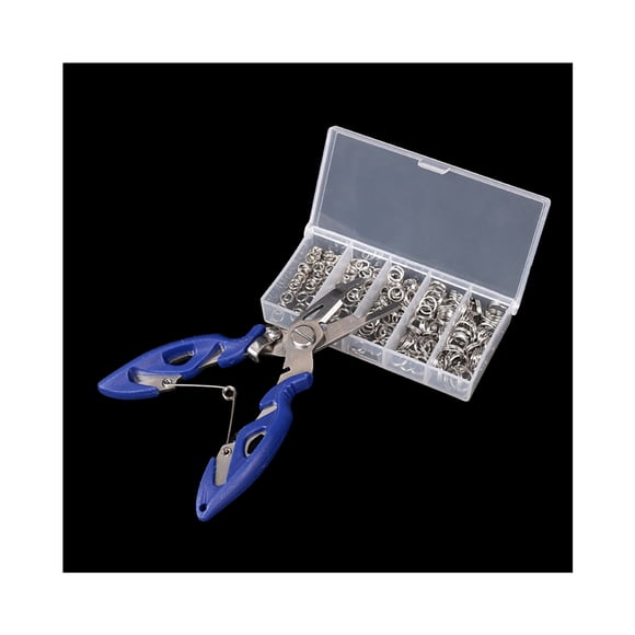 Eigraketly 200 unids/set de anillo dividido de pesca de acero inoxidable, anillos de cebo de repuesto antioxidantes de alta resistencia, bucle Herramientas y ferretería